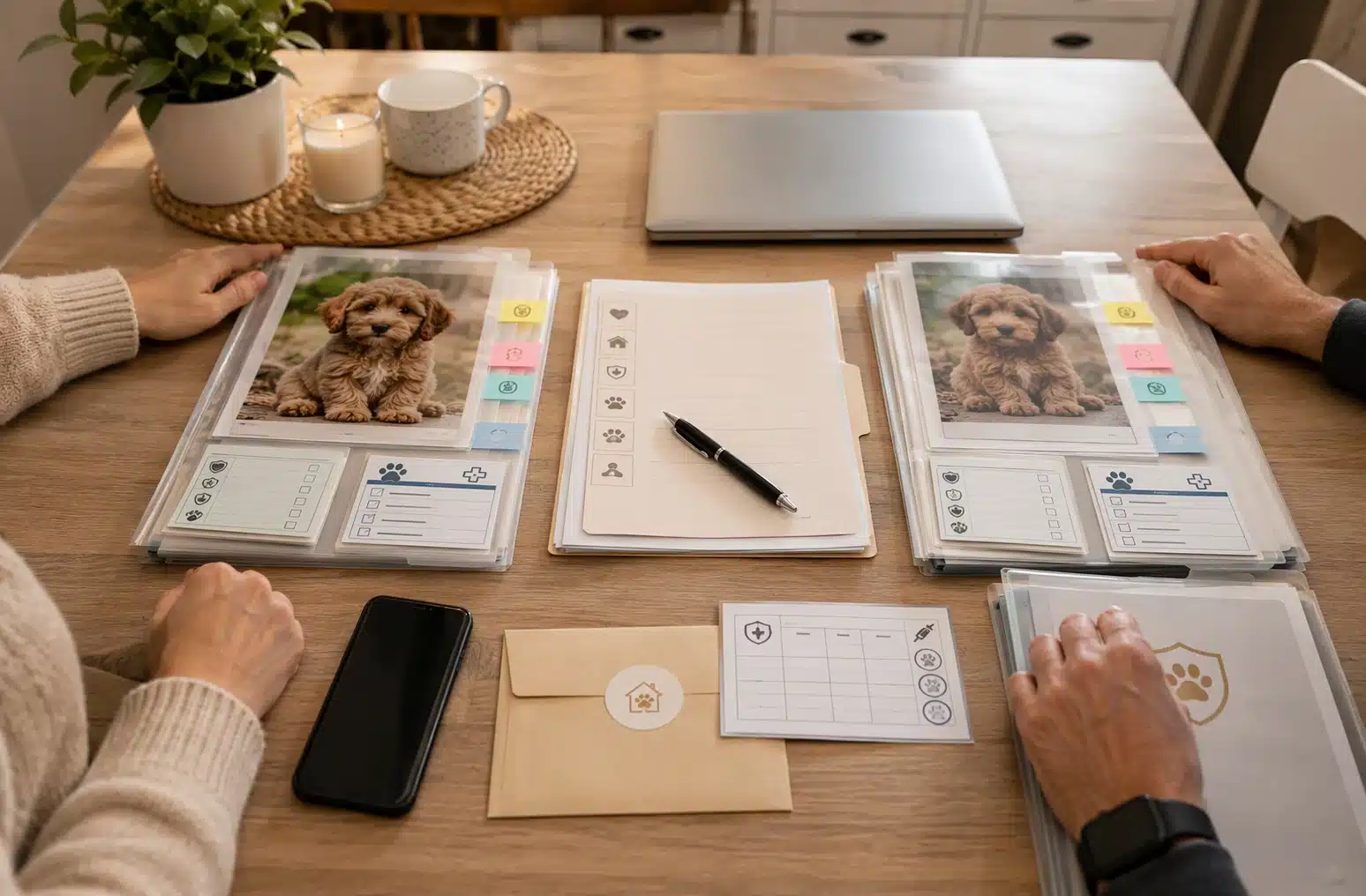 Breeder comparison worksheet with puppy records and contracts