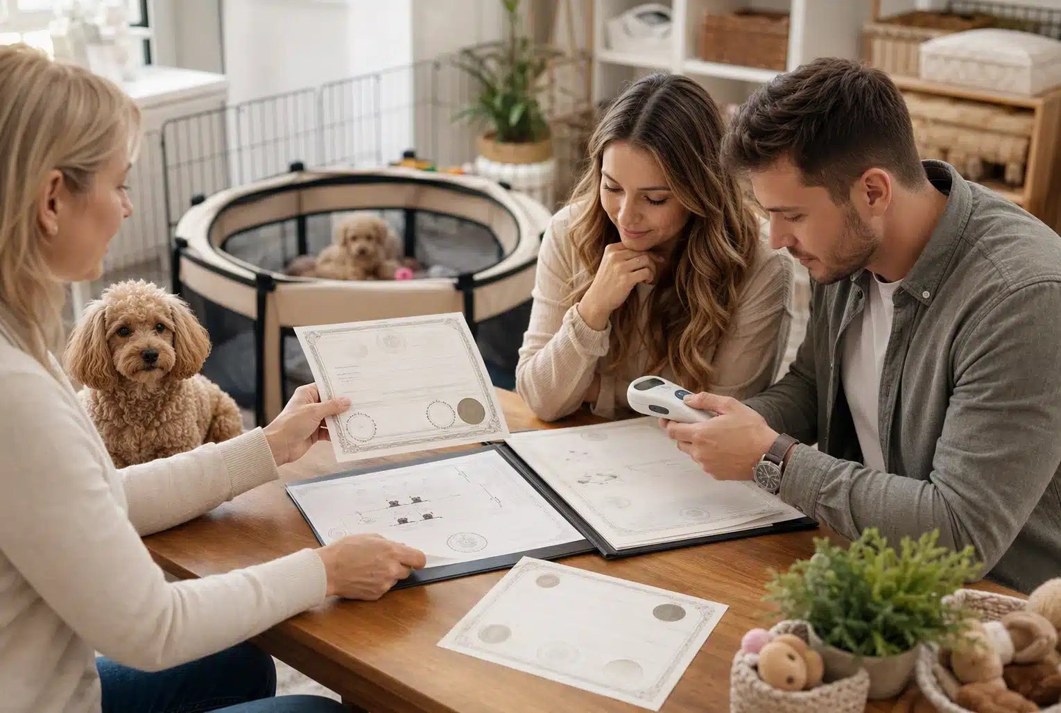 Reviewing health records with a breeder