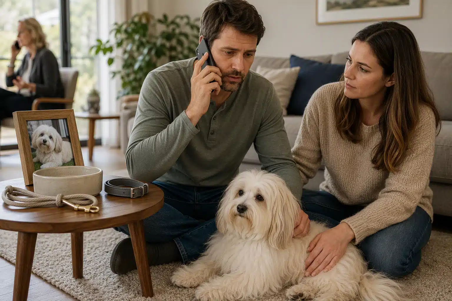 Family discusses backup plan with breeder over phone