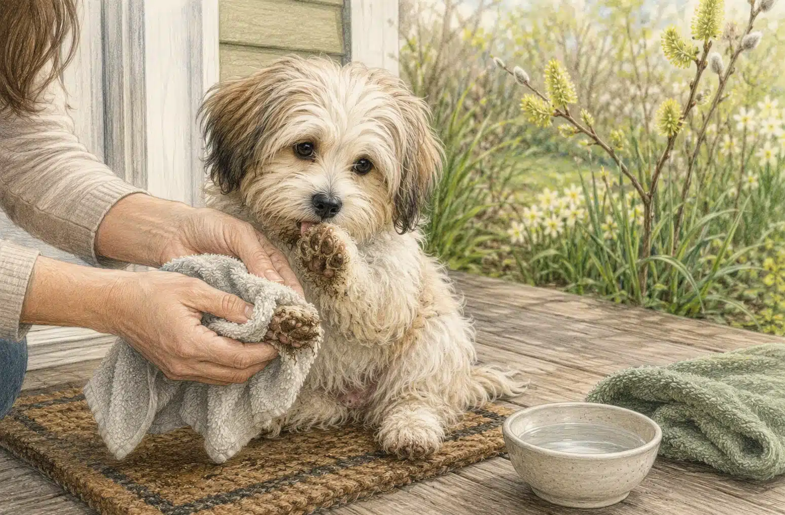 Springtime paw care for allergy-prone puppies