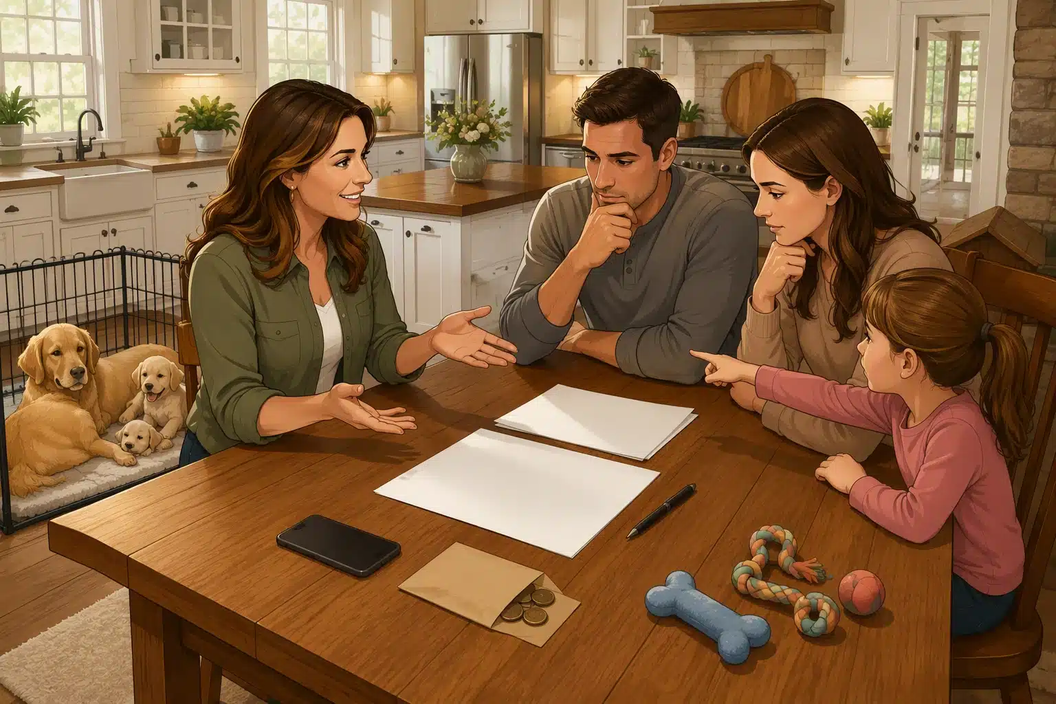 Family reviews puppy deposit contract details