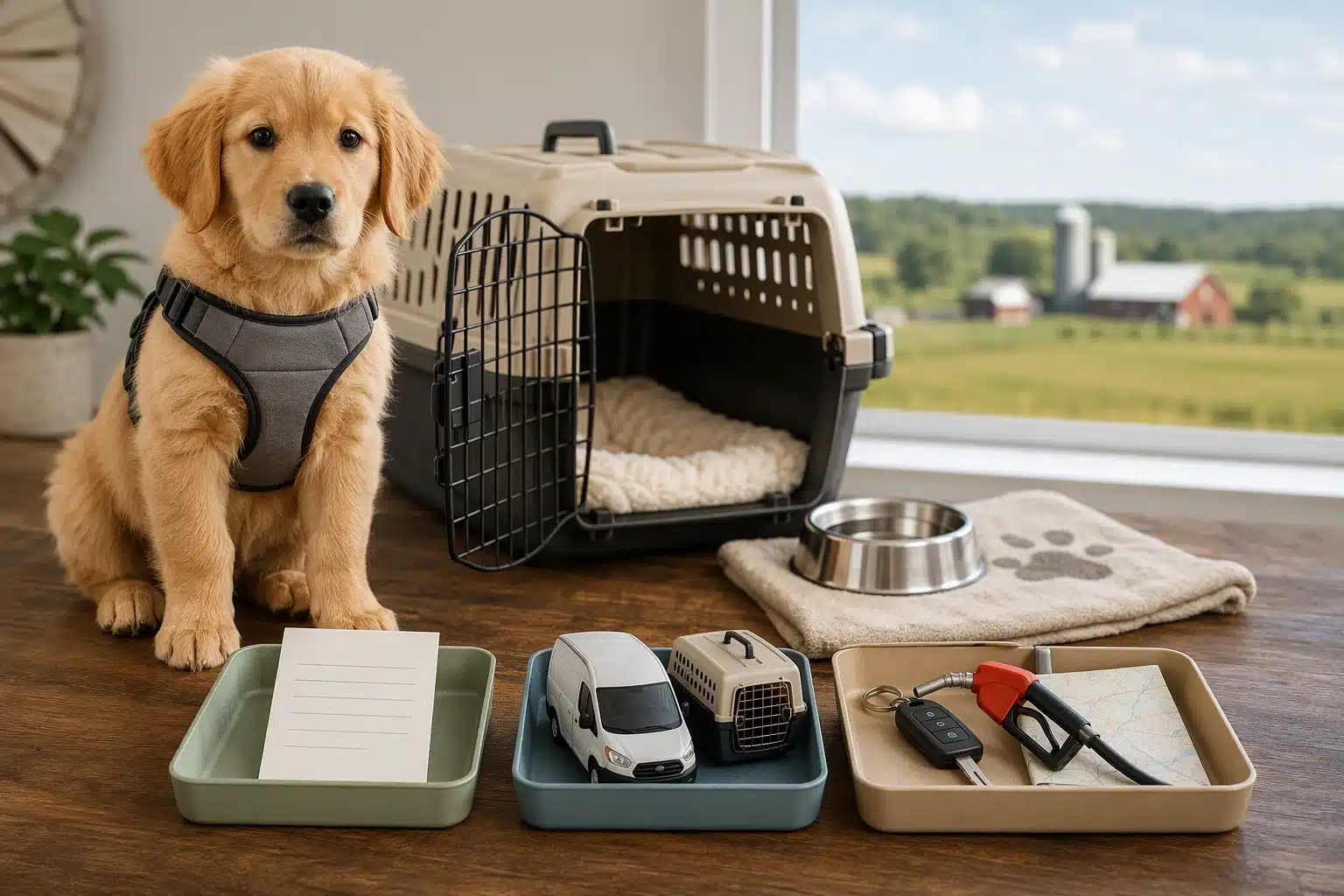 Puppy price breakdown with delivery and pickup cost comparison
