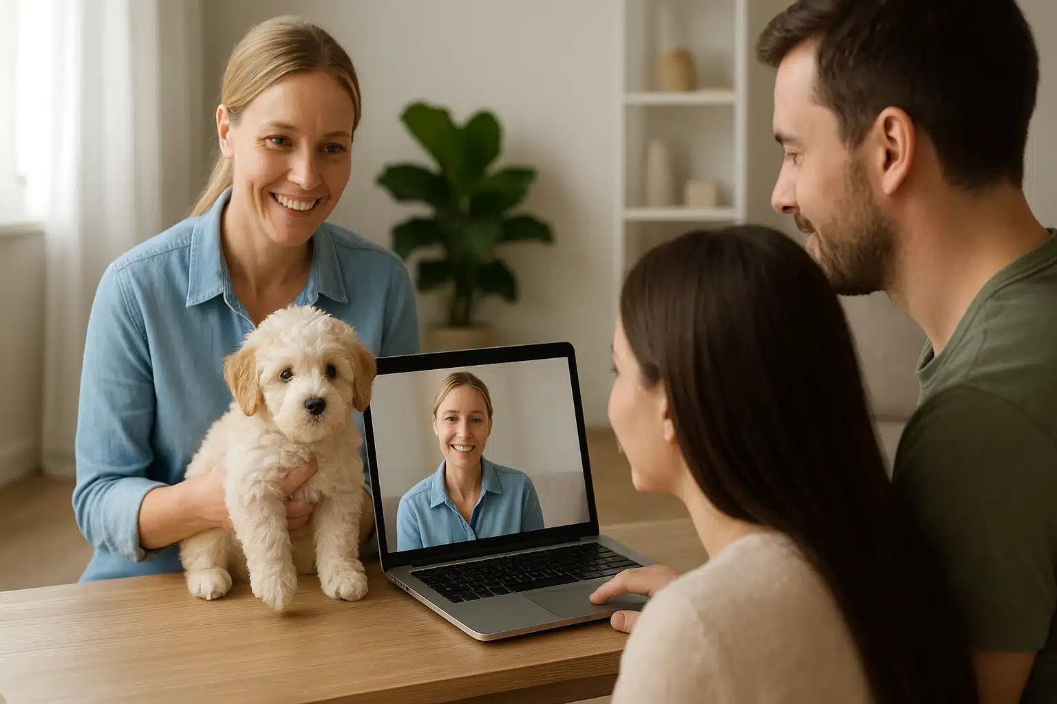 Breeder shares live puppy interaction with Oklahoma family