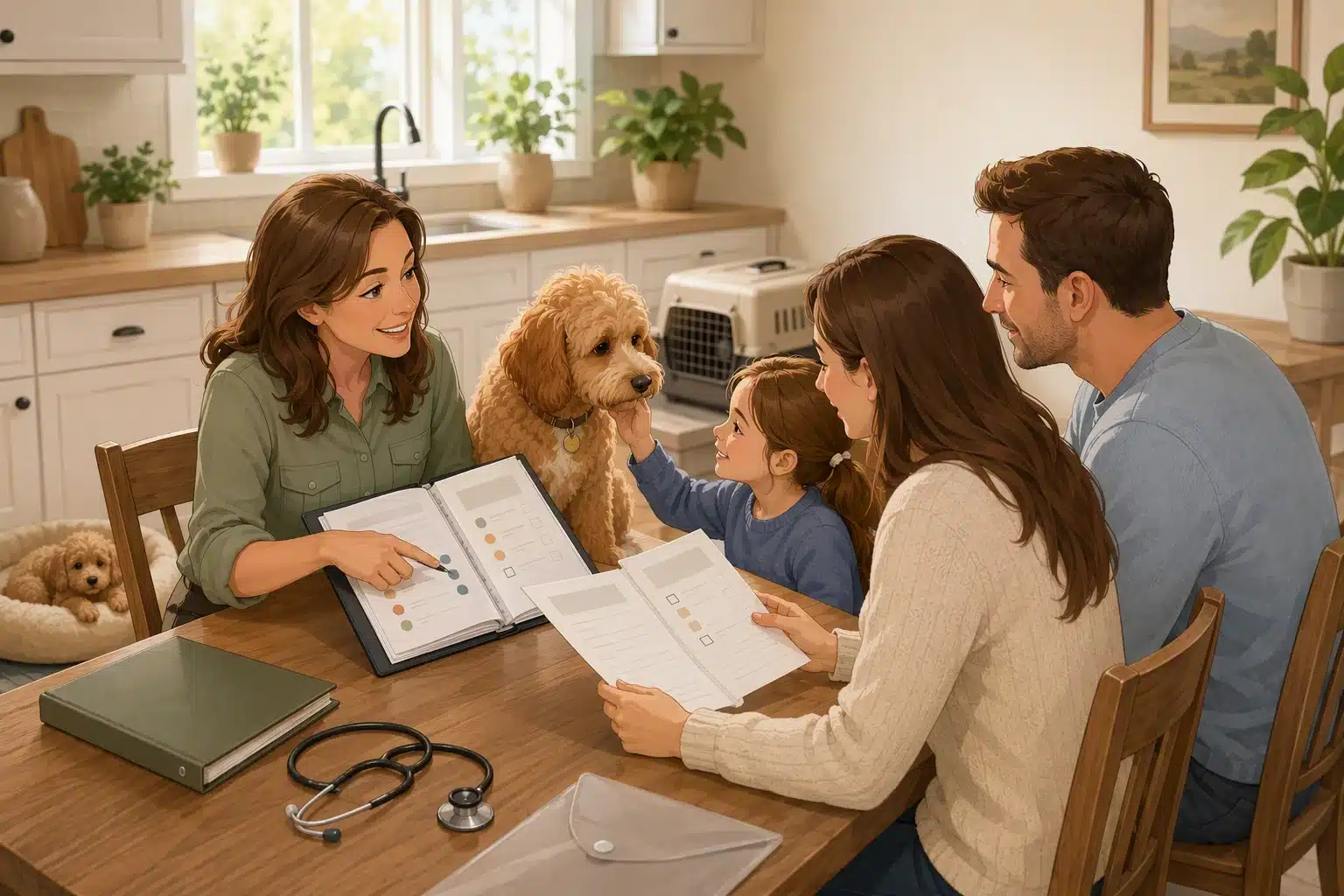 Breeder shares Cavapoo health records with family