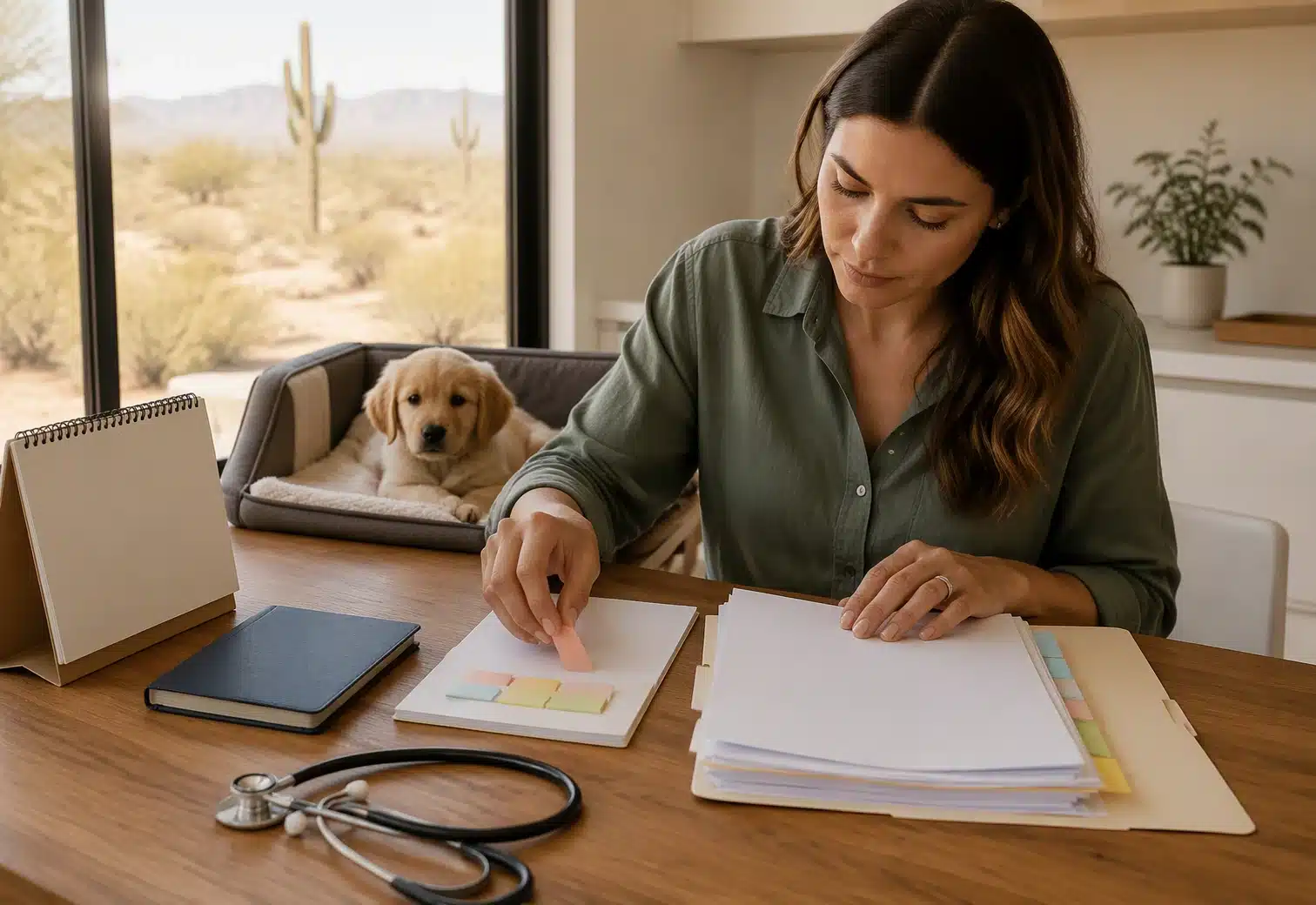 Buyer reviewing breeder inspection reports