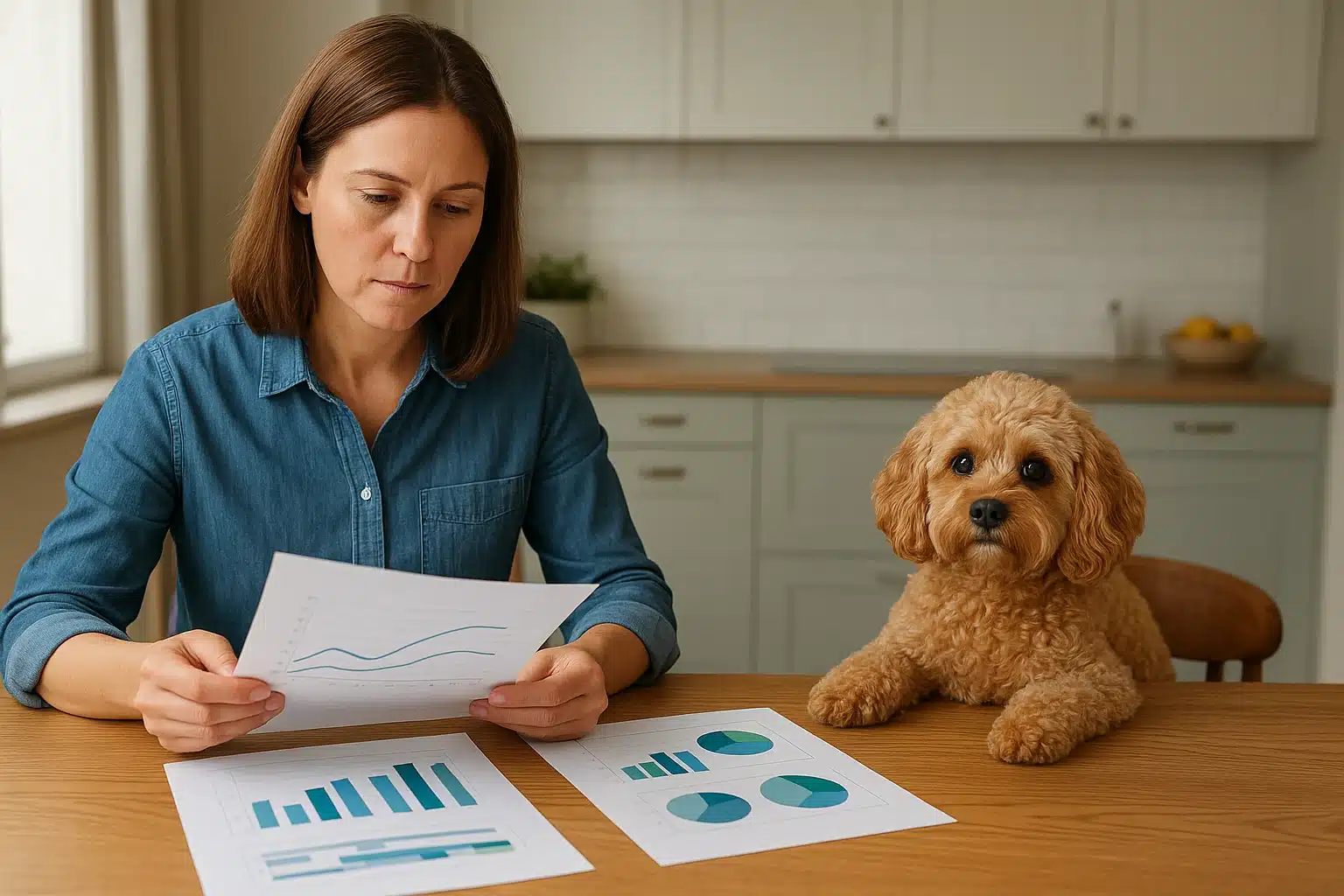 Breeder reviewing Cavapoo health screening records