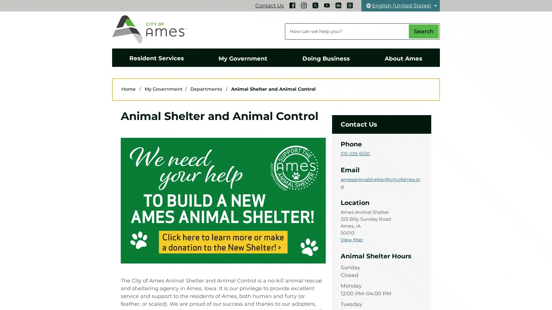 Ames Animal Shelter