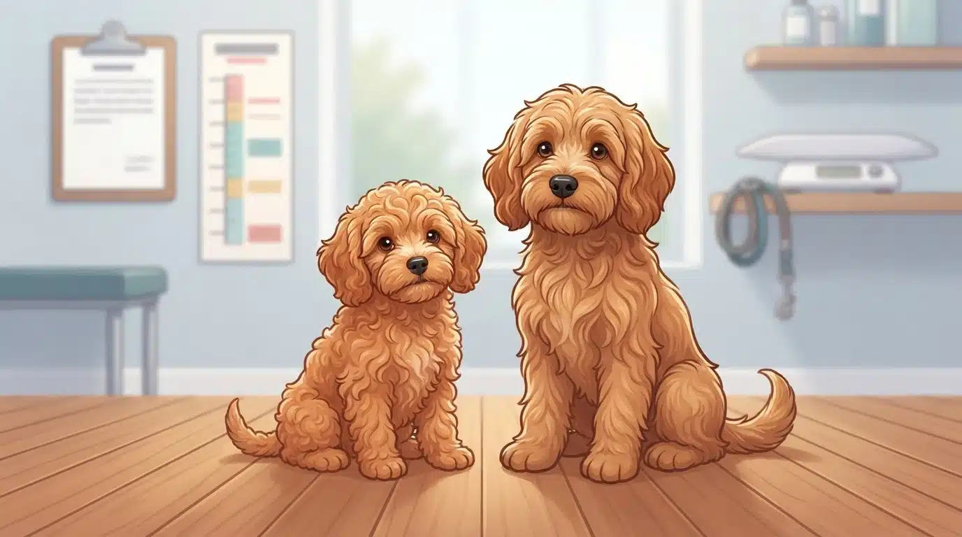 Two cartoon puppies sitting side by side