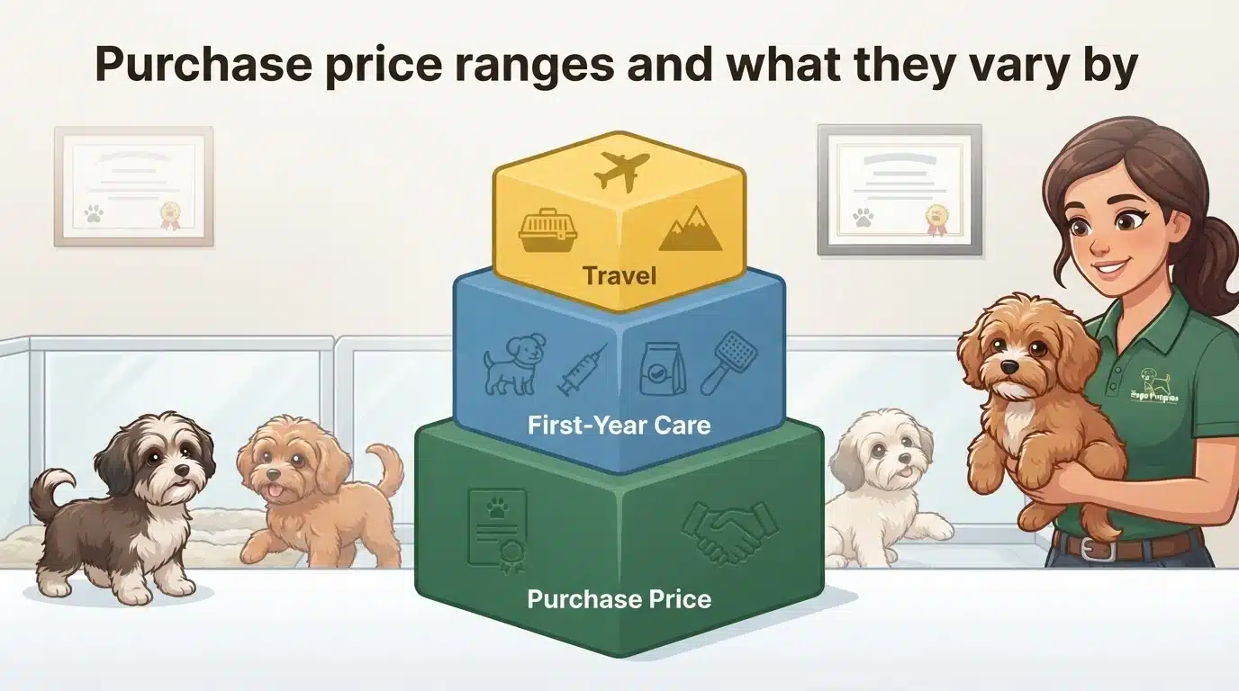 Stacked puppy budget categories in Utah
