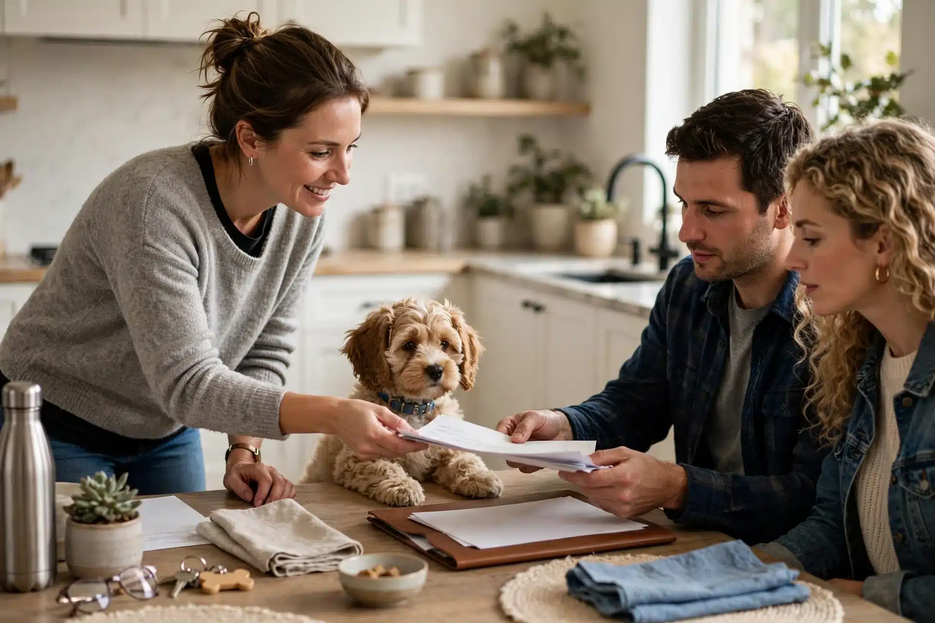 Breeder shares DNA report and certificates with couple