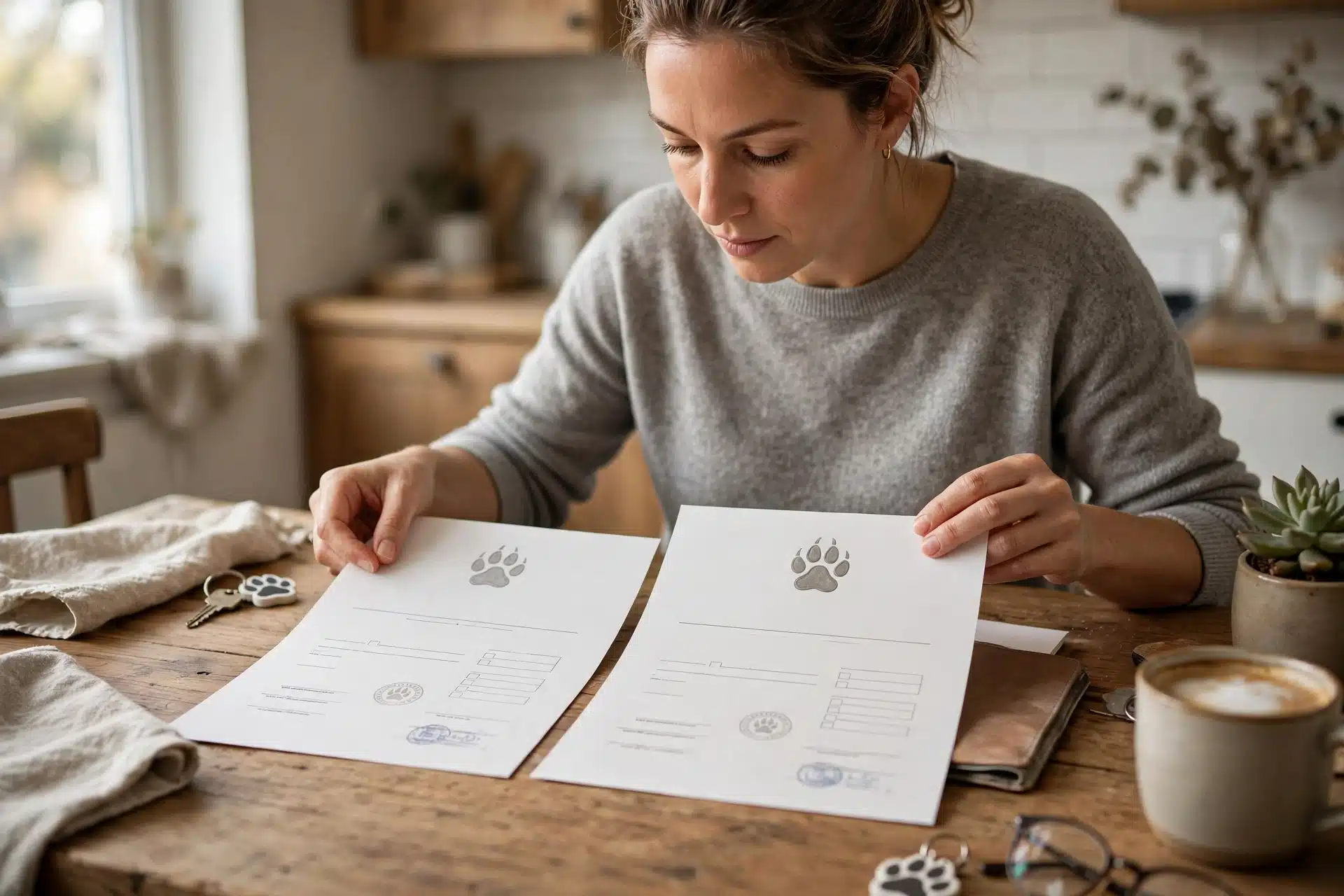 Buyer compares parent health certificates