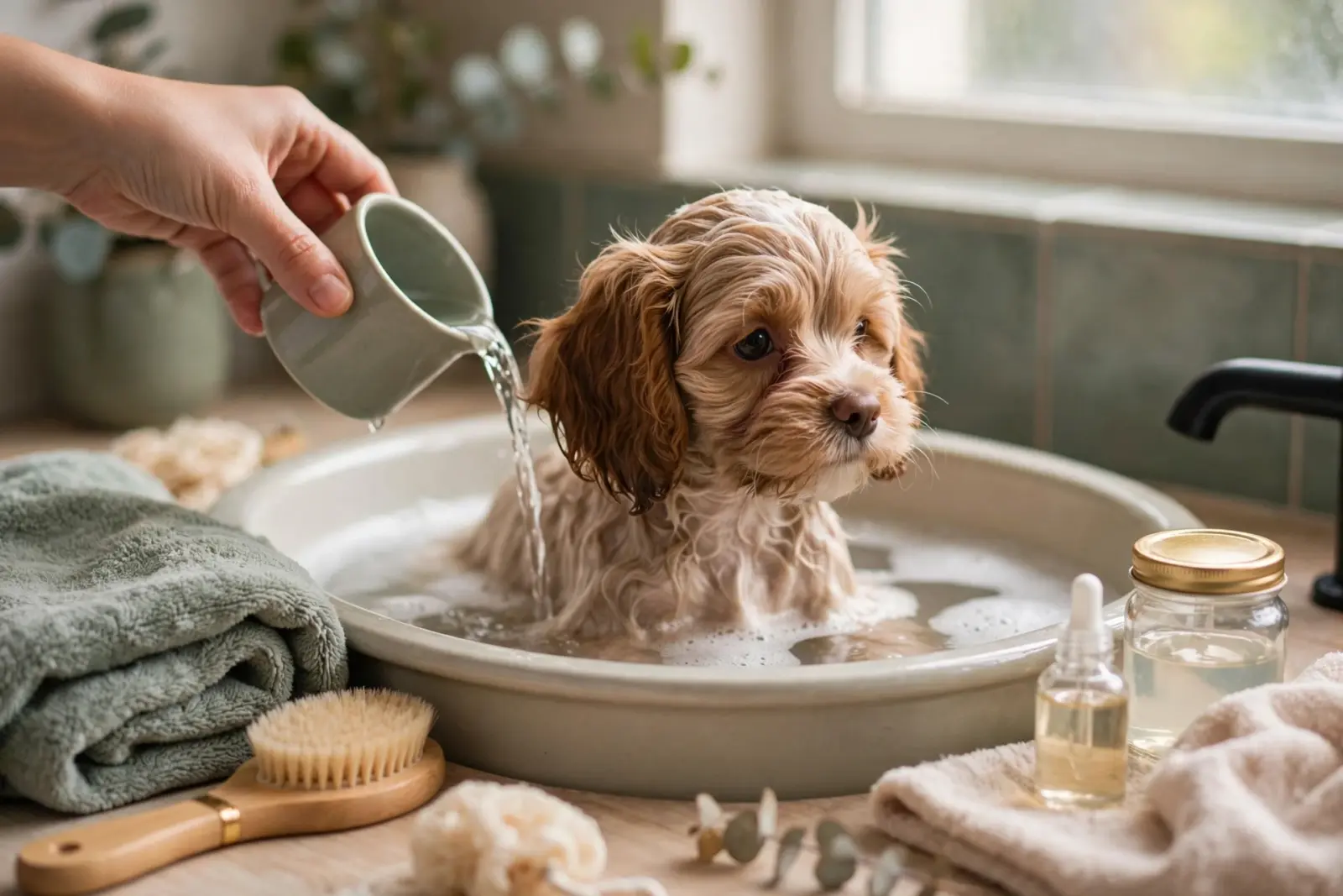 Cavapoo Puppy First Bath: A Step-by-Step Guide
